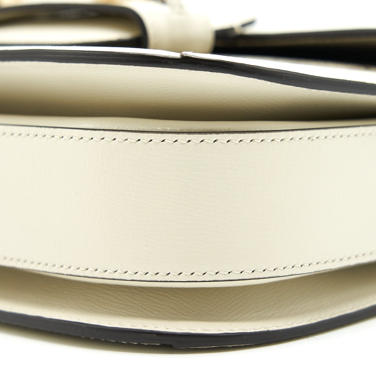 Gucci Horsebit 1955 Small Shoulder Bag White Leather