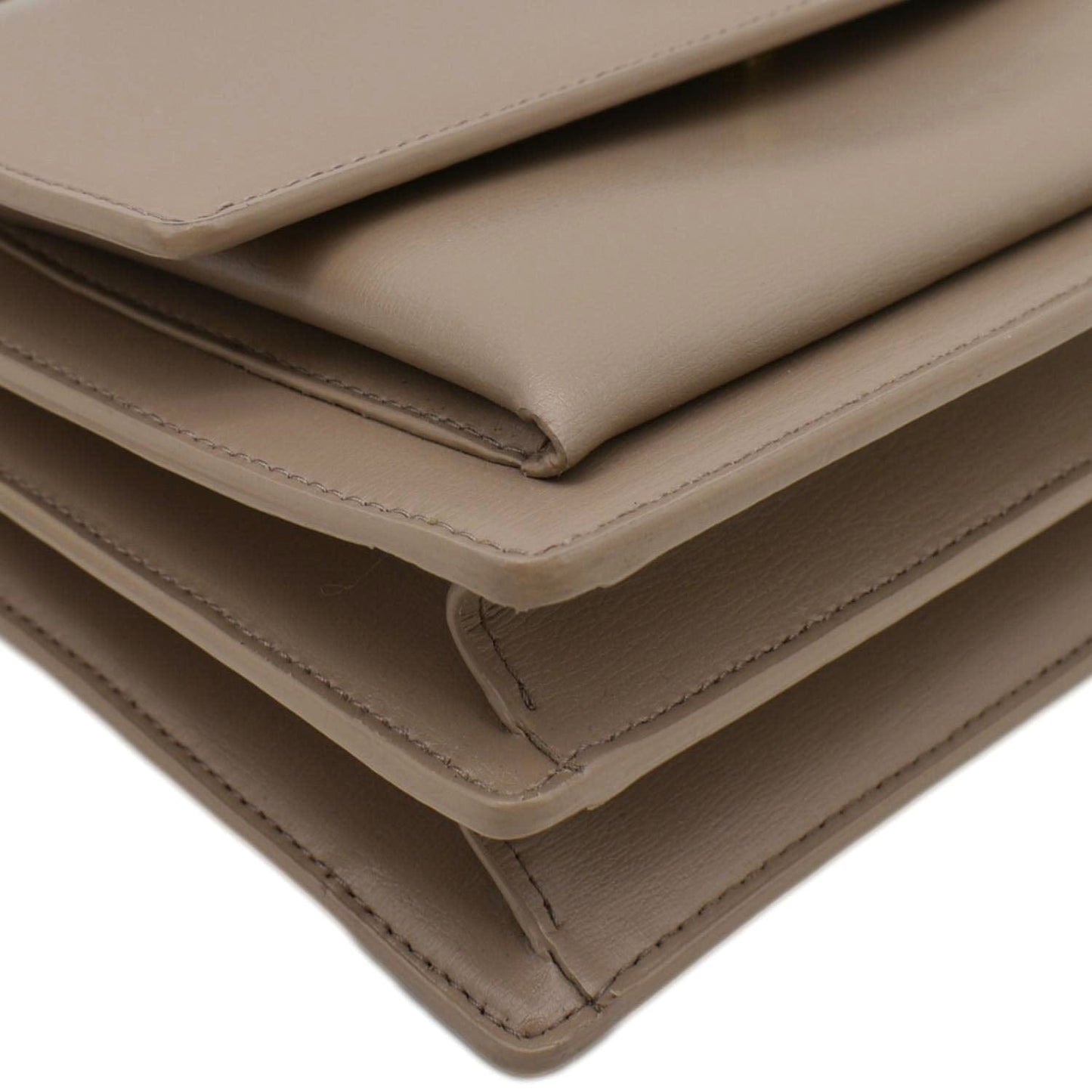 YVES SAINT LAURENT Monogram Sunset Medium Leather Shoulder Bag Rosy Sand