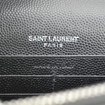 YVES SAINT LAURENT WOC Cassandre Grain De Poudre Chain Crossbody Bag Black