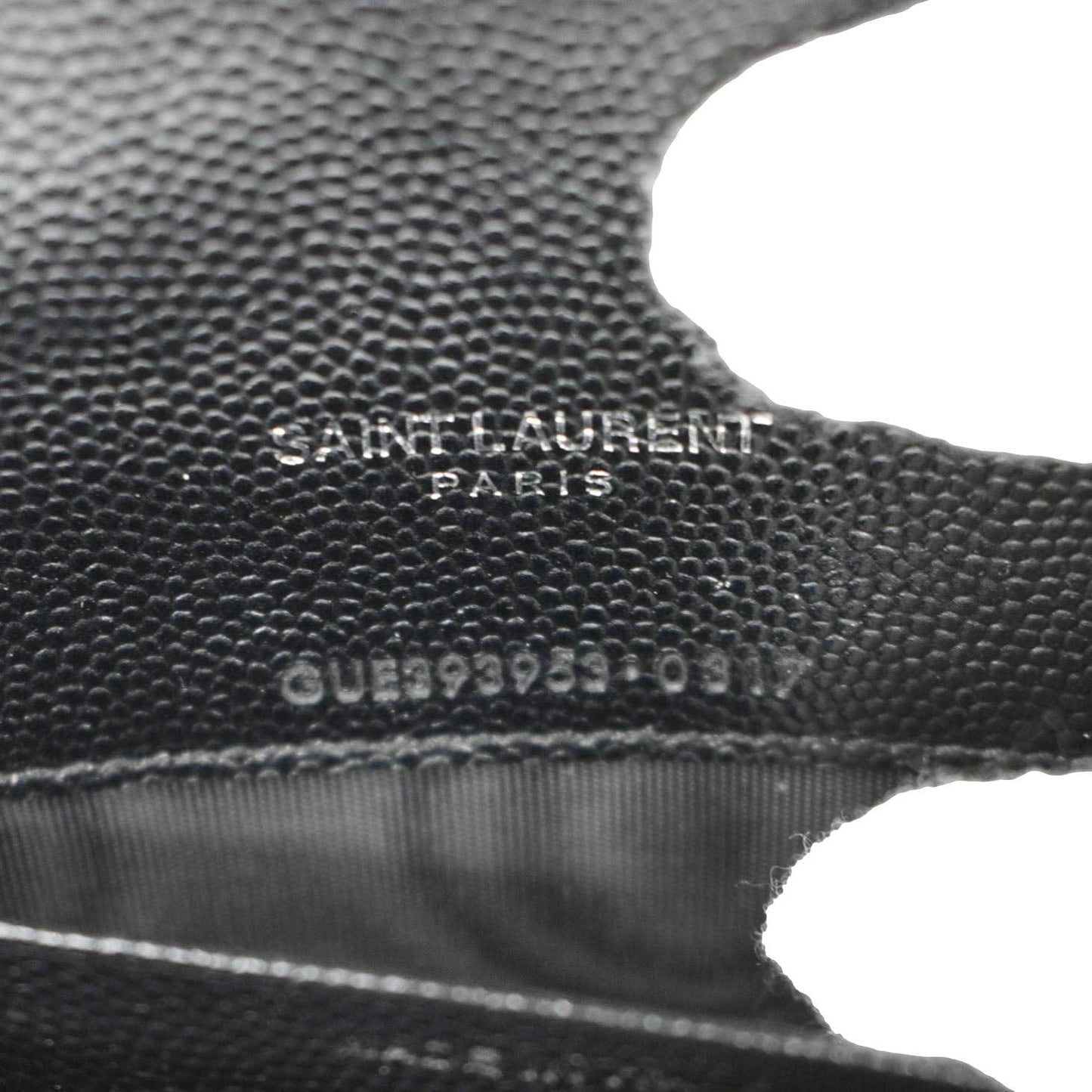 YVES SAINT LAURENT WOC Cassandre Grain De Poudre Chain Crossbody Bag Black