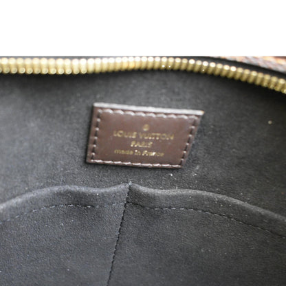 LOUIS VUITTON Jersey Damier Ebene Tote Shoulder Bag Brown