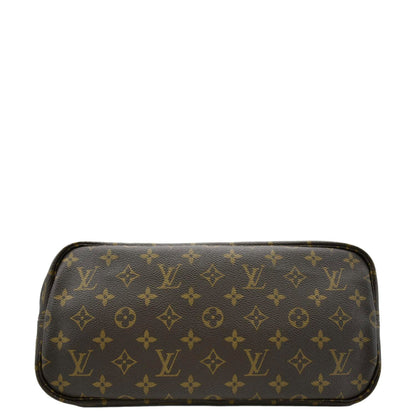 LOUIS VUITTON Neverfull MM Monogram Canvas Tote Bag Brown