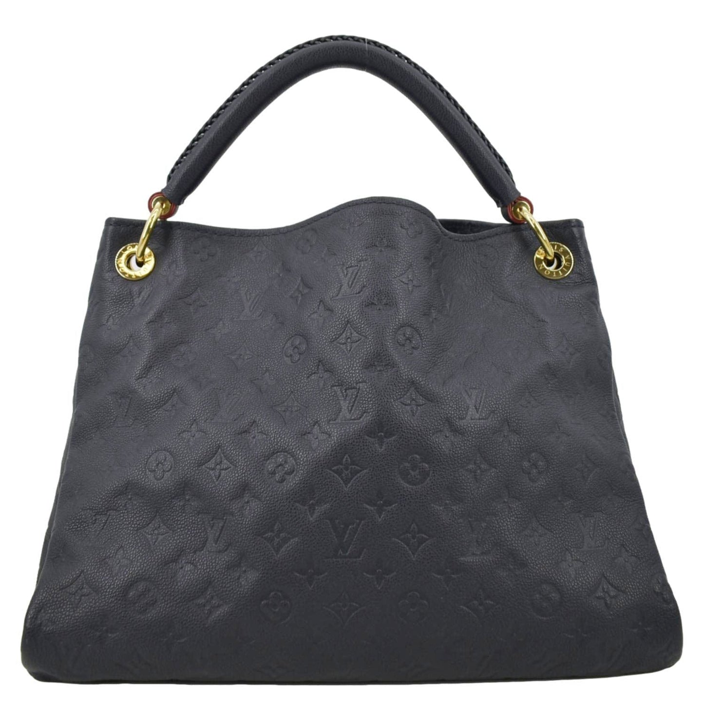 LOUIS VUITTON Artsy MM Empreinte Leather Shoulder Bag Navy Blue