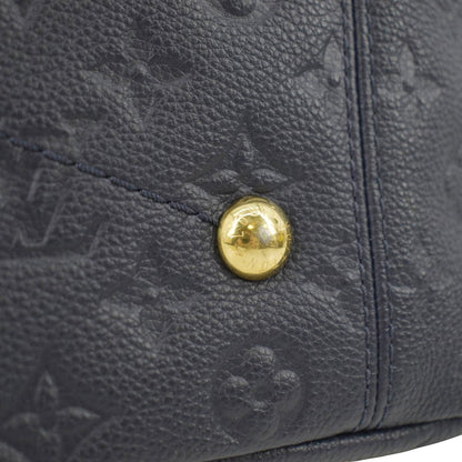 LOUIS VUITTON Artsy MM Empreinte Leather Shoulder Bag Navy Blue