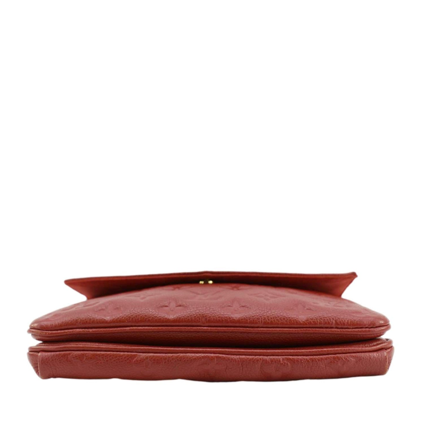 LOUIS VUITTON Twice Pochette Monogram Empreinte Crossbody Bag Red