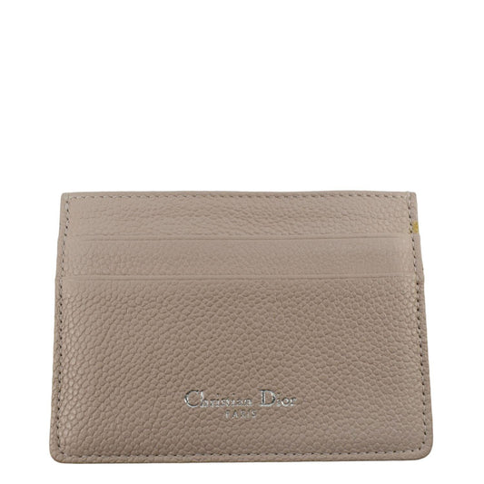 CHRISTIAN DIOR Diorama Cannage Leather Card Holder Light Beige