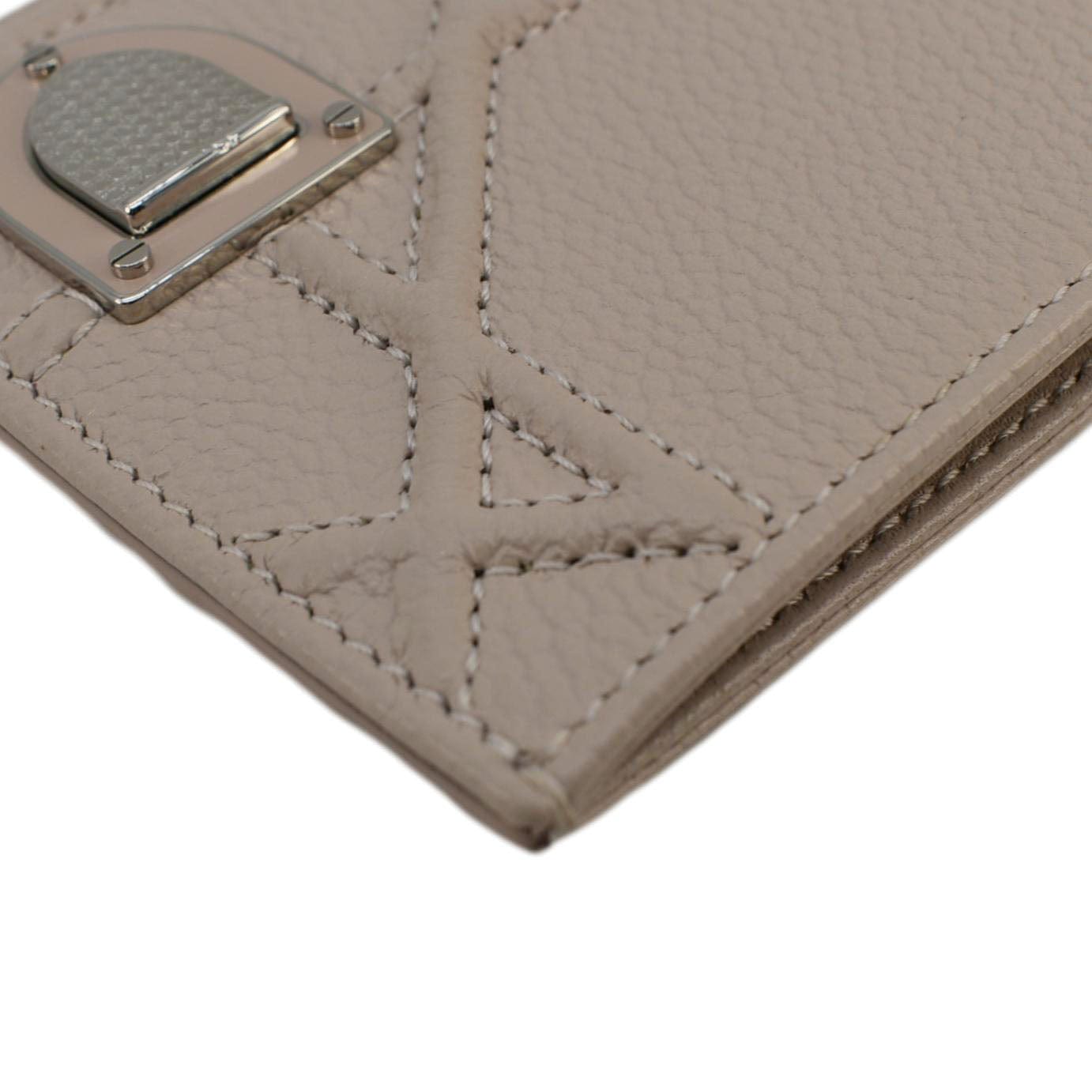 CHRISTIAN DIOR Diorama Cannage Leather Card Holder Light Beige