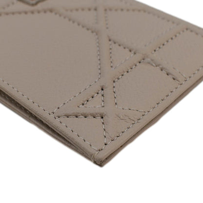 CHRISTIAN DIOR Diorama Cannage Leather Card Holder Light Beige