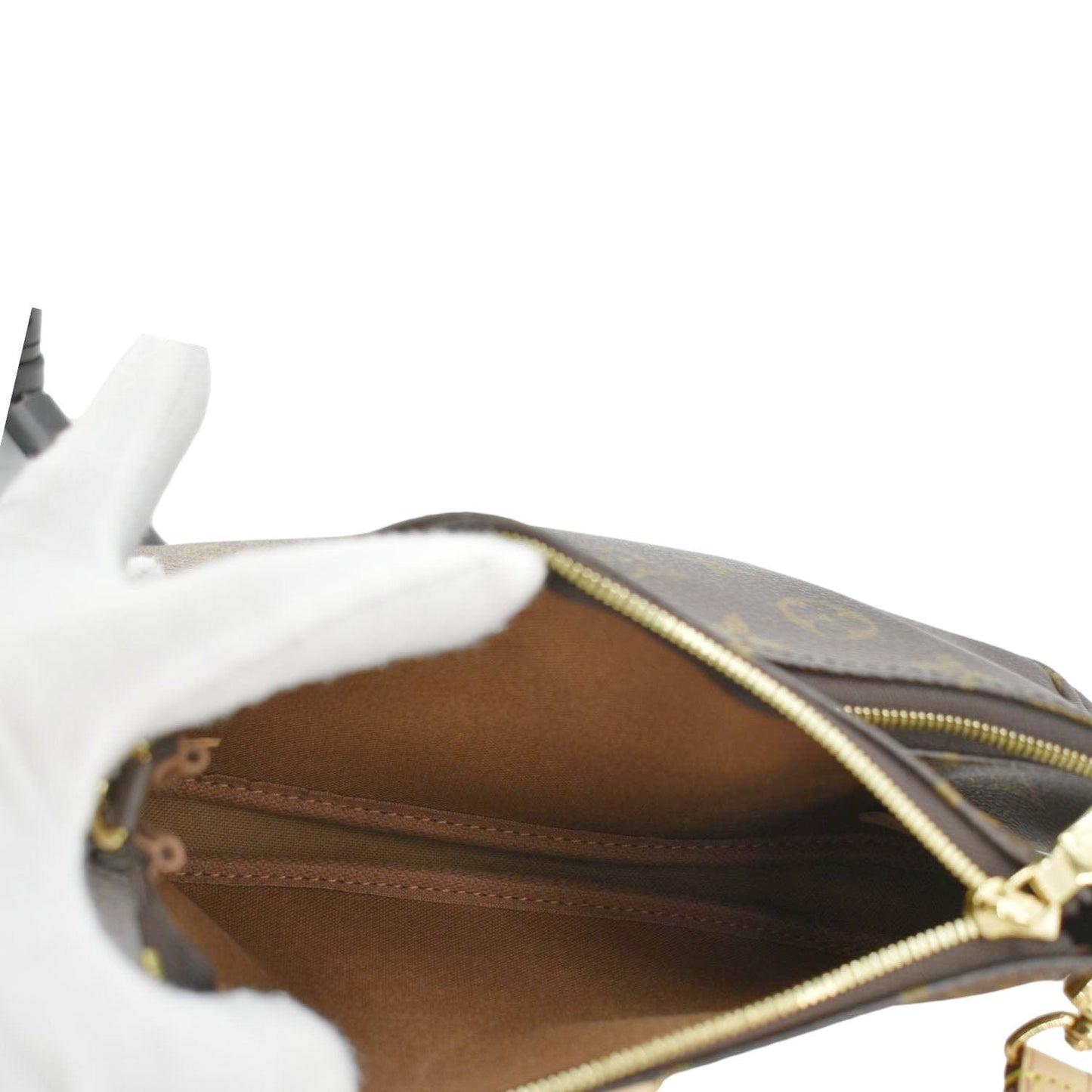 LOUIS VUITTON Multi Pochette Accessoires Monogram Canvas Crossbody Bag Brown