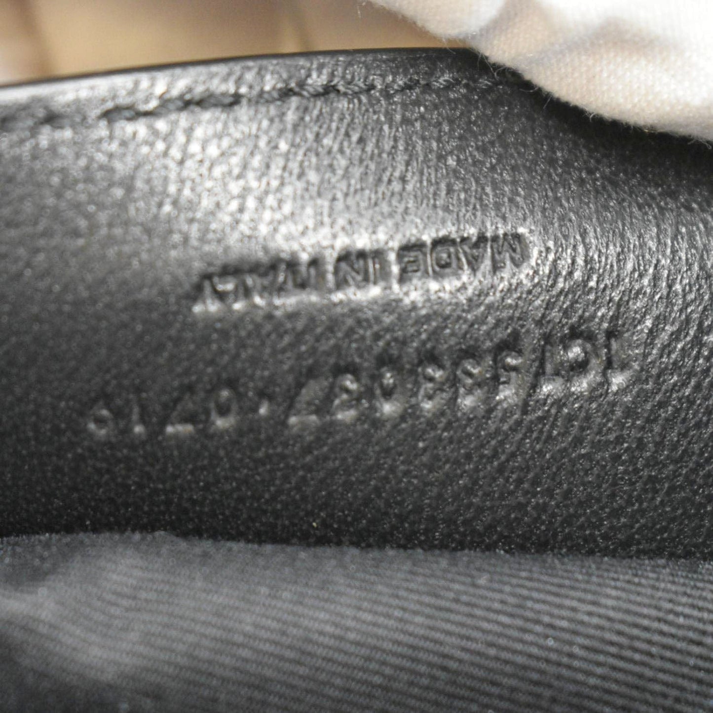 YVES SAINT LAURENT Niki Baby Crinkle Leather Shoulder Bag Black