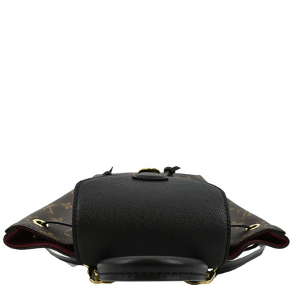 LOUIS VUITTON Montsouris BB Monogram Canvas Leather Backpack Bag Black