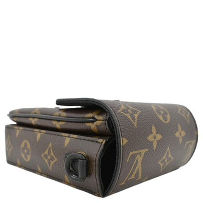 LOUIS VUITTON S-Lock Vertical Monogram Macassar Crossbody Bag Brown
