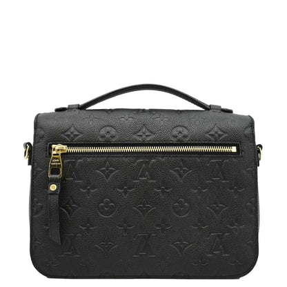 LOUIS VUITTON Metis Pochette Empreinte Leather Crossbody Bag Black