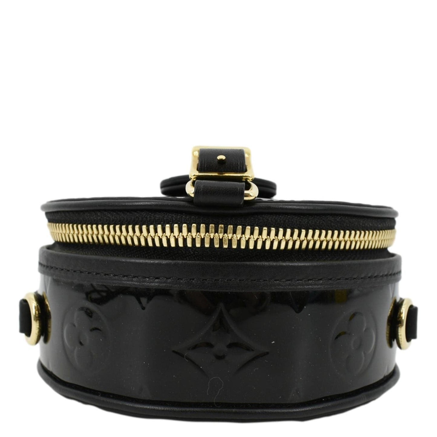 LOUIS VUITTON Boite Chapeau Souple Mini Monogram Vernis Shoulder Bag Black