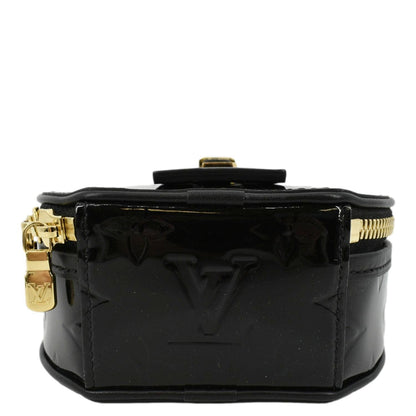 LOUIS VUITTON Boite Chapeau Souple Mini Monogram Vernis Shoulder Bag Black