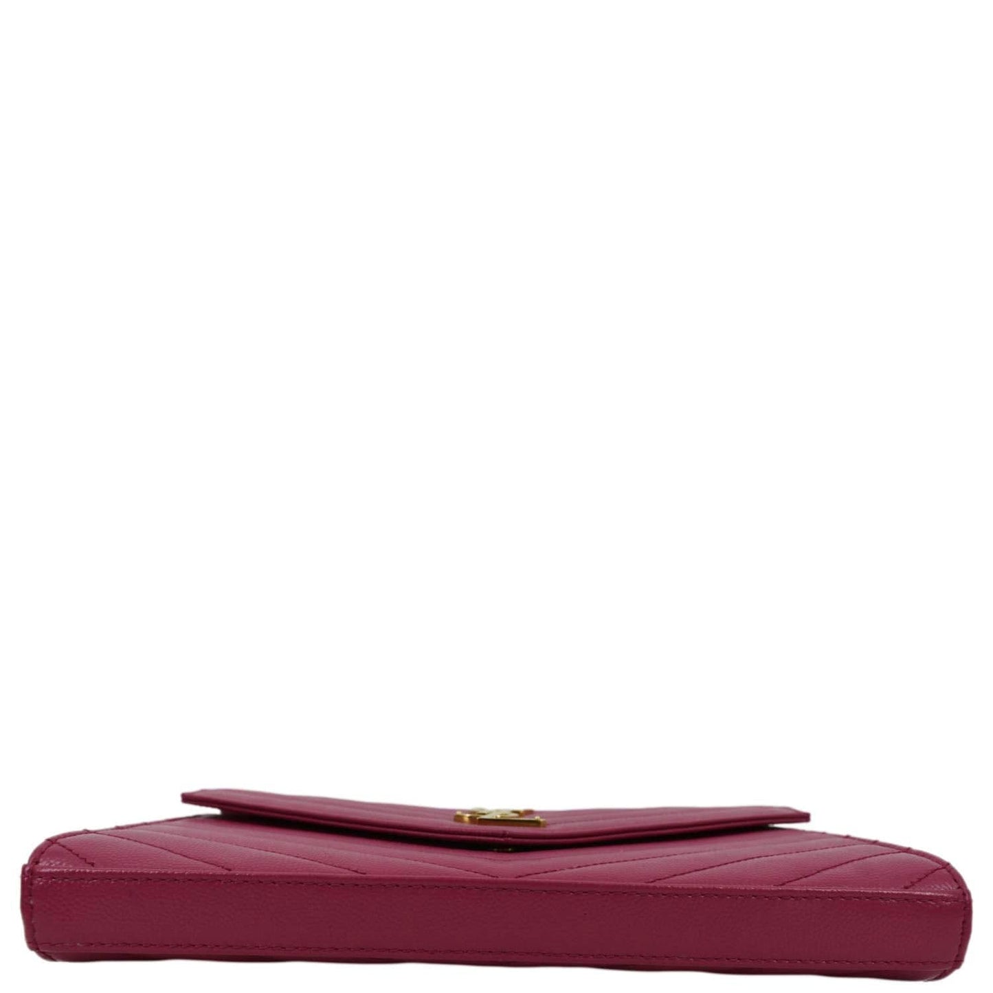 YVES SAINT LAURENT Cassandre Matelasse Chain Wallet Crossbody Bag Fuchsia