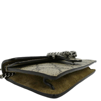 GUCCI Dionysus Super Mini GG Supreme Canvas Crossbody Bag Taupe 476432
