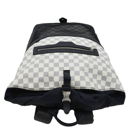LOUIS VUITTON Matchpoint Damier Azur Backpack White