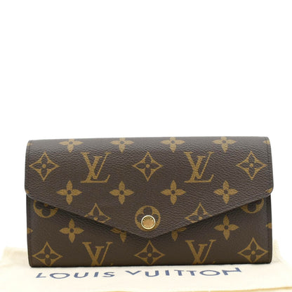 LOUIS VUITTON Sarah Monogram Canvas Wallet Brown