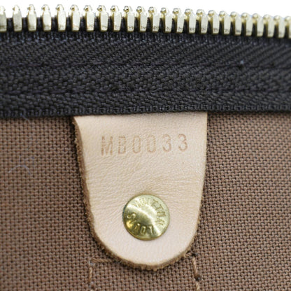 LOUIS VUITTON Keepall 60 Bandouliere Monogram Canvas Travel Bag Brown