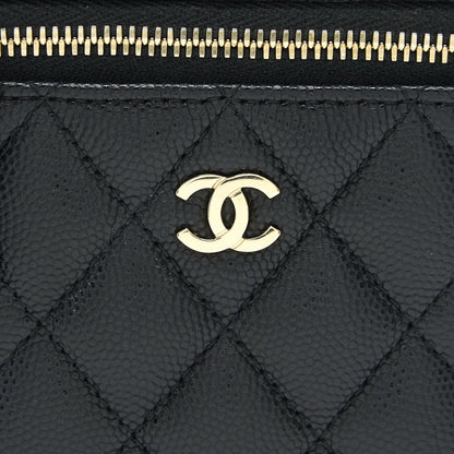 Chanel Long Vanity on Chain Caviar Black L