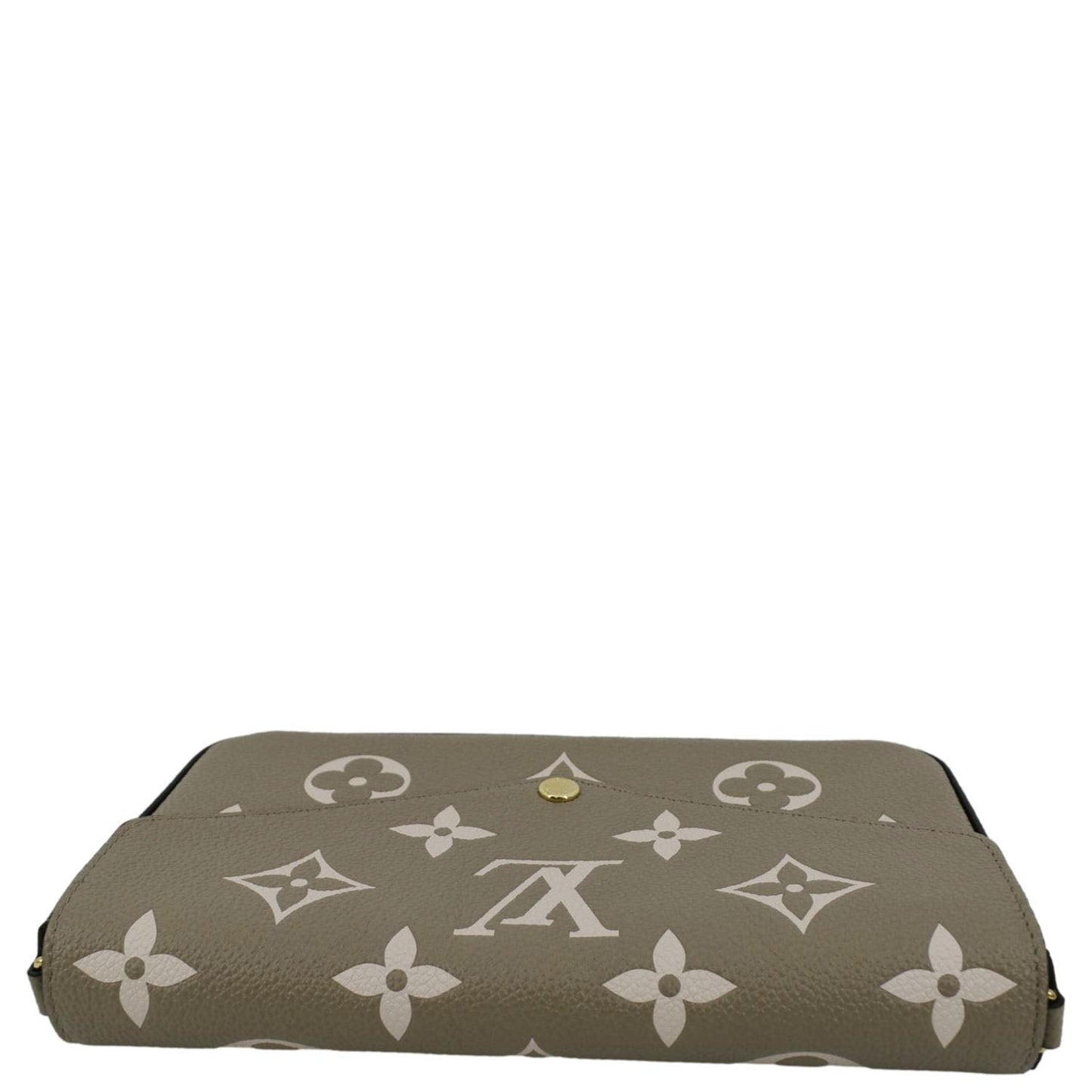 LOUIS VUITTON Pochette Felicie Monogram Leather Chain Wallet Tourterelle Gray
