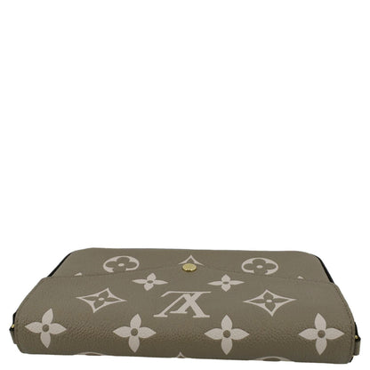 LOUIS VUITTON Pochette Felicie Monogram Leather Chain Wallet Tourterelle Gray