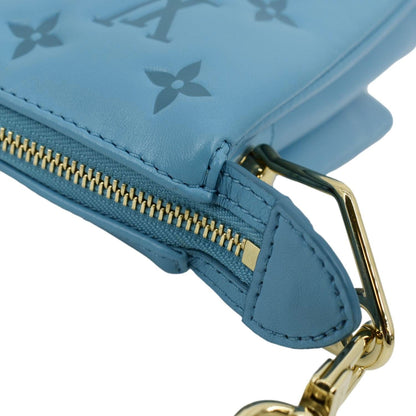 LOUIS VUITTON Coussin PM Monogram Embossed Shoulder Bag Bleuet