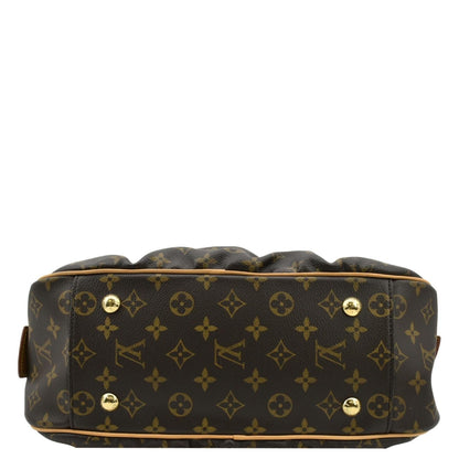 LOUIS VUITTON Mizi Vienna Monogram Canvas Satchel Bag Brown
