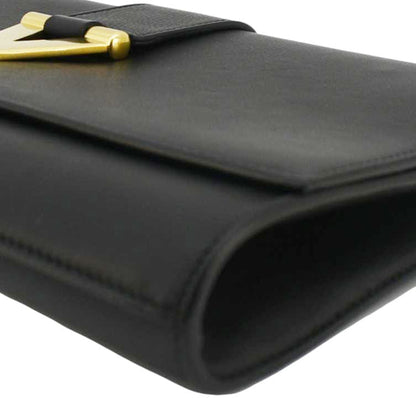 YVES SAINT LAURENT Classic Y Ligne Smooth Calfskin Leather Wallet Black