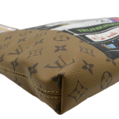 LOUIS VUITTON Carry It Monogram Reverse Canvas Tote  Bag Brown