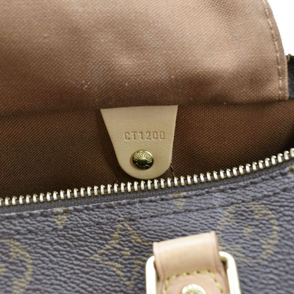 LOUIS VUITTON Speedy 30 Monogram Canvas Satchel Bag Brown
