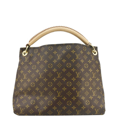 LOUIS VUITTON Artsy MM Monogram Canvas Hobo Bag Brown