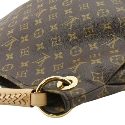 LOUIS VUITTON Artsy MM Monogram Canvas Hobo Bag Brown