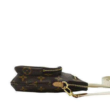 LOUIS VUITTON Utility Phone Sleeve Monogram Canvas Crossbody Bag Brown
