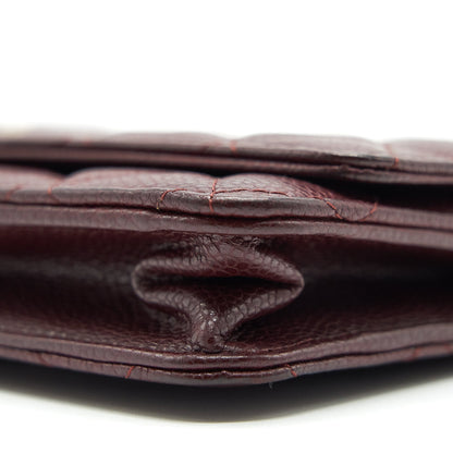 Chanel Burgundy Wallet on Chain Caviar