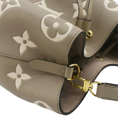 LOUIS VUITTON NeoNoe MM Bicolor Monogram Empreinte Shoulder Bag Cream