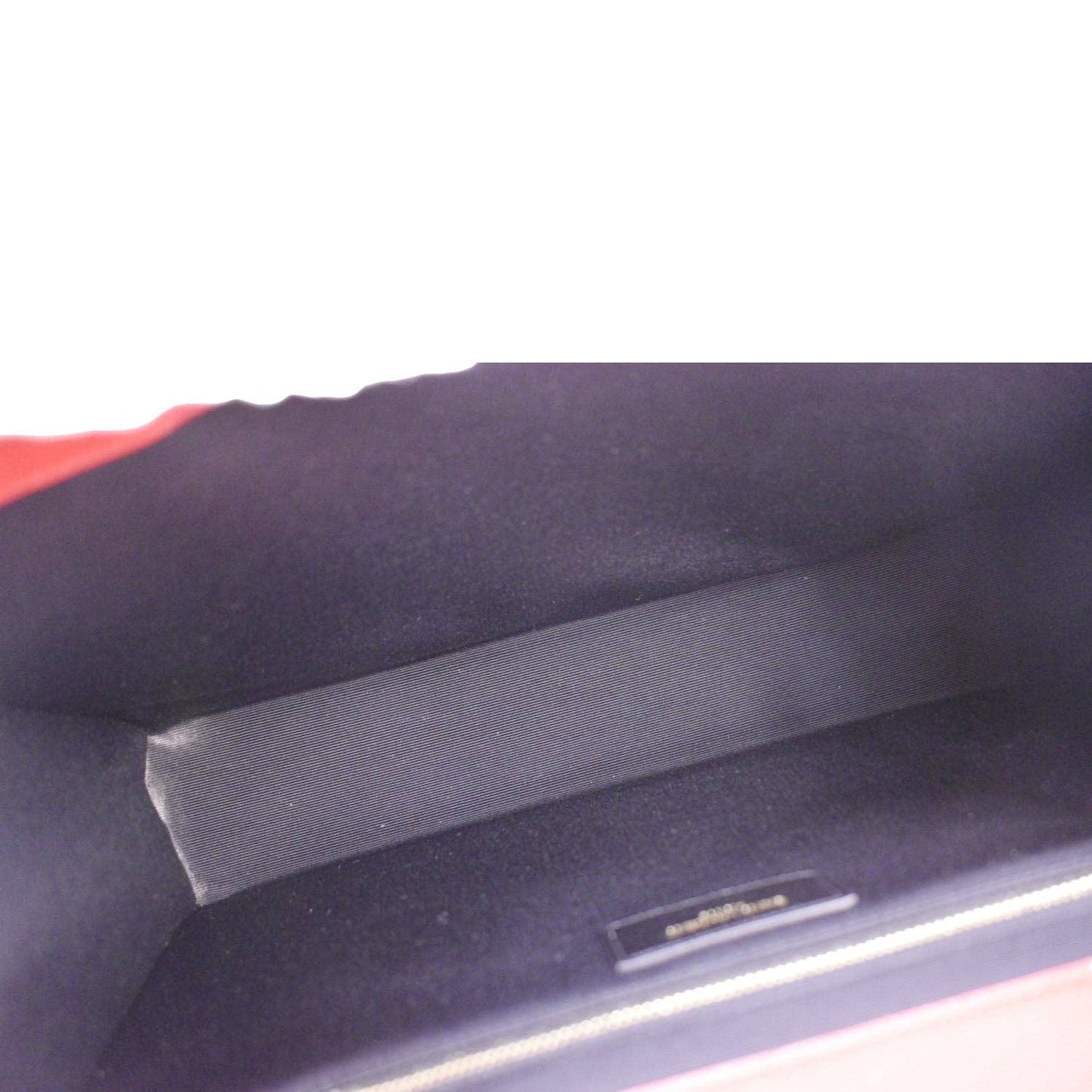 YVES SAINT LAURENT Large Envelope Chevron Quilted Leather Chain Shoulder Bag Red