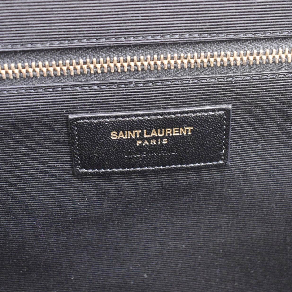 YVES SAINT LAURENT Large Envelope Chevron Quilted Leather Chain Shoulder Bag Red