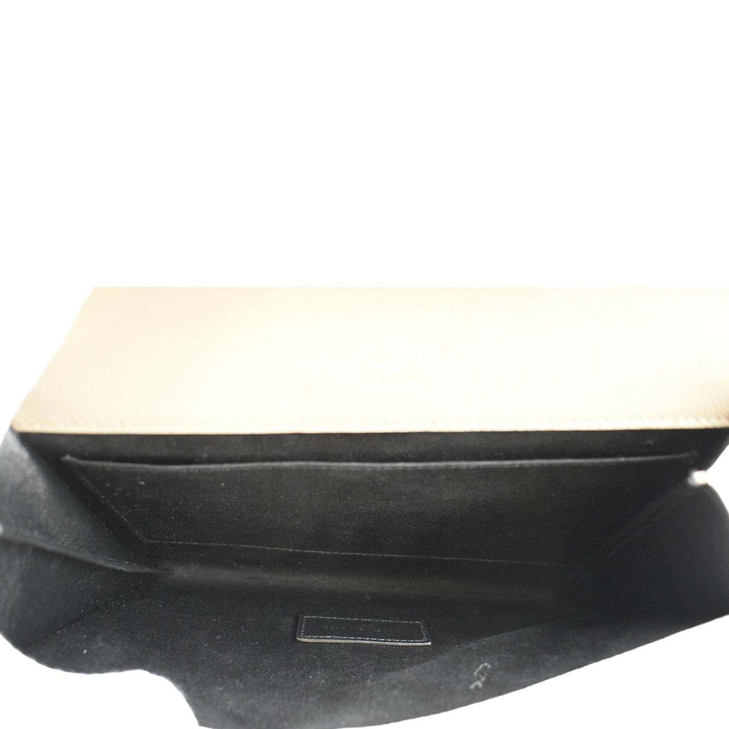 YVES SAINT LAURENT Envelope Flap Matelasse Leather Shoulder Bag Beige