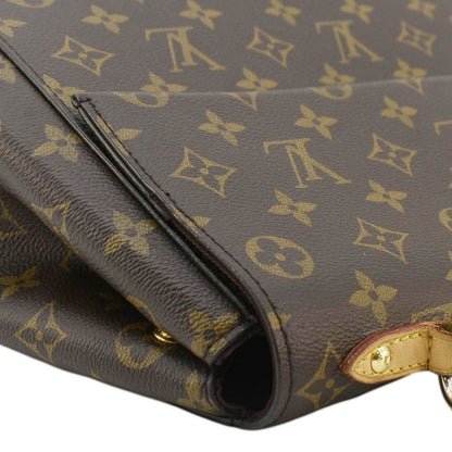 LOUIS VUITTON Cluny MM Monogram Canvas Shoulder Bag Brown