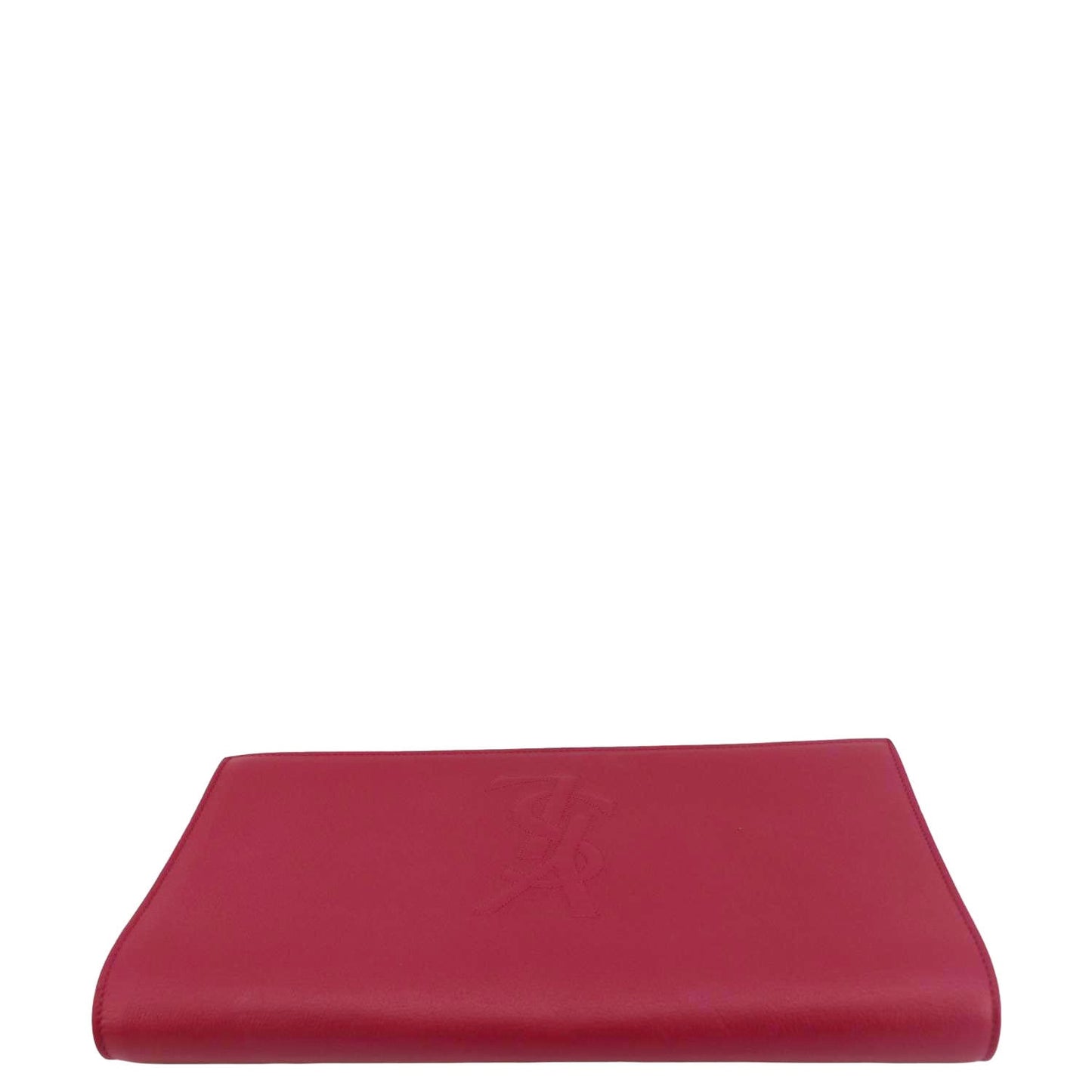 YVES SAINT LAURENT Belle de Jour Leather Clutch Bag Fuchsia