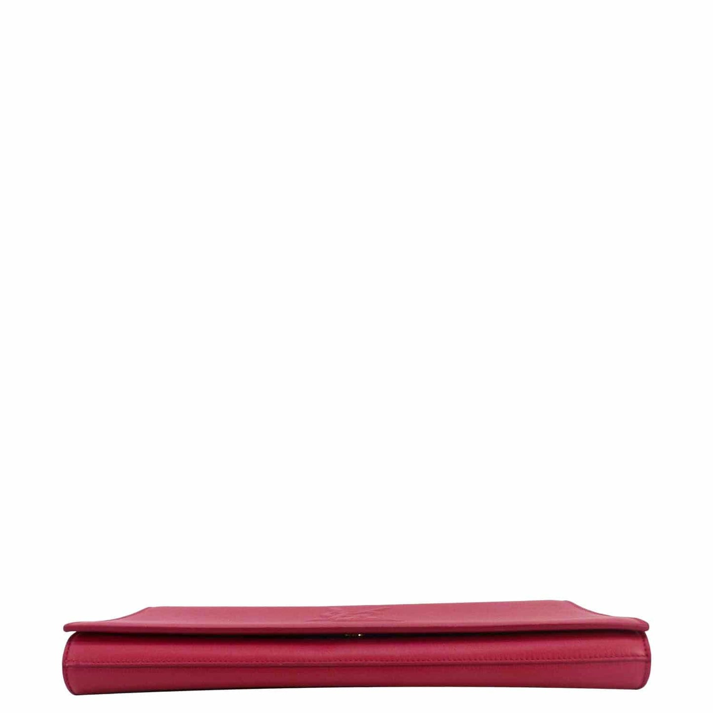 YVES SAINT LAURENT Belle de Jour Leather Clutch Bag Fuchsia