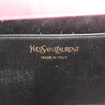 YVES SAINT LAURENT Belle de Jour Leather Clutch Bag Fuchsia