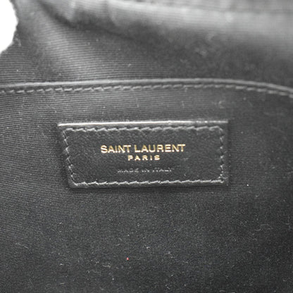 YVES SAINT LAURENT Lou Medium Quilted Leather Camera Crossbody Bag Black