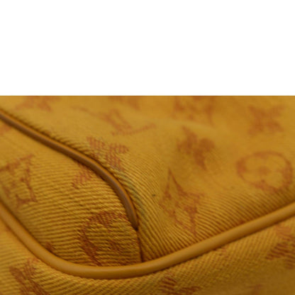 LOUIS VUITTON Outdoor Messenger Monogram Denim Belt Bag Orange