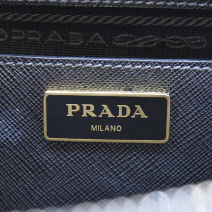 PRADA Saffiano Leather Shoulder Bag Black