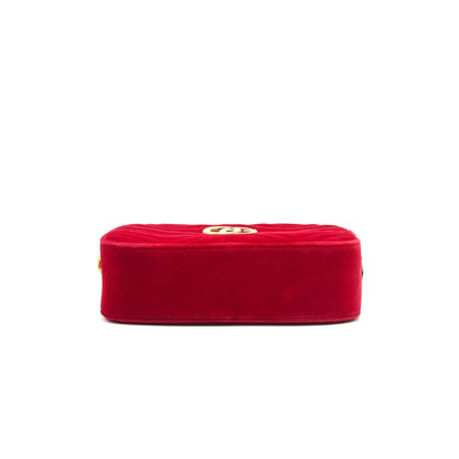 Gucci Marmont Valvet Camera Bag Red