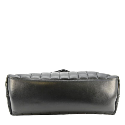 YVES SAINT LAURENT Loulou Medium Quilted Leather Crossbody Bag Black