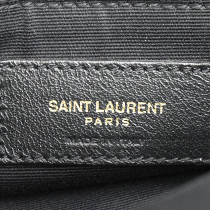 YVES SAINT LAURENT Loulou Medium Quilted Leather Crossbody Bag Black